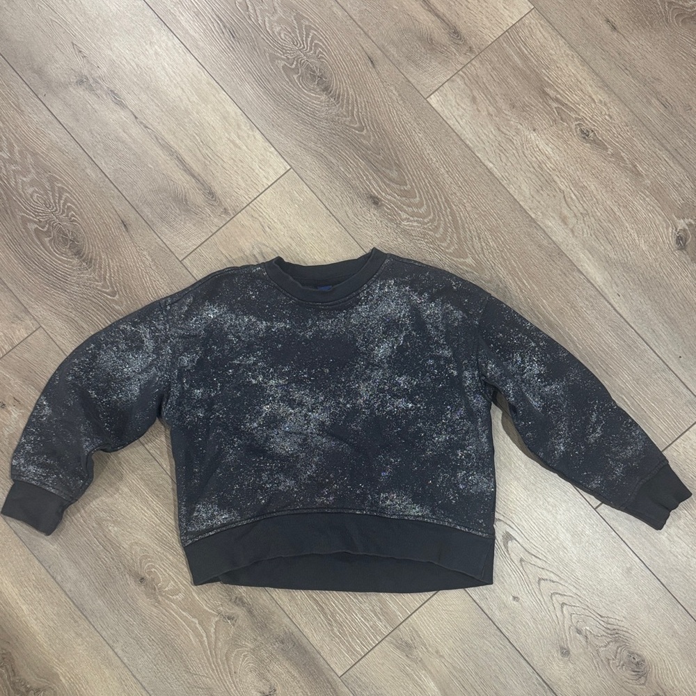 Old Navy Black and Gray Patterned Sweatshirt